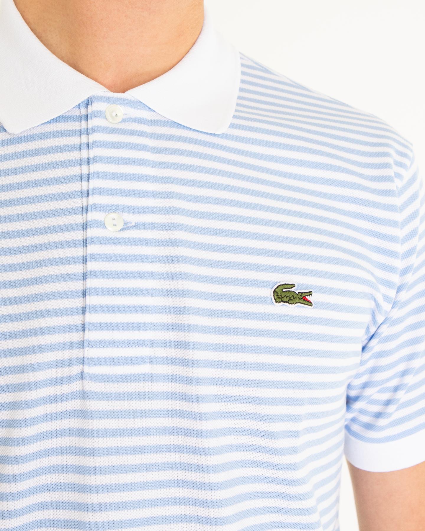 Lacoste Heren 1Hp3 Polo Wit/Blauw - Eleganza.nl