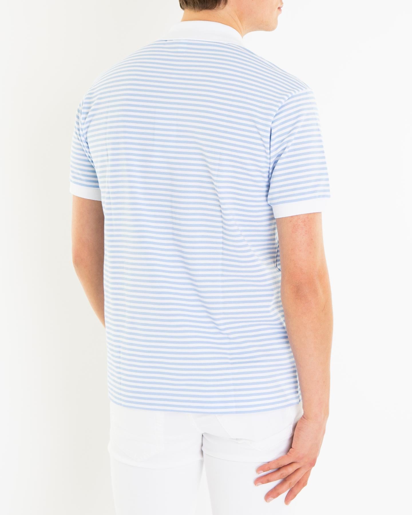 Lacoste Heren 1Hp3 Polo Wit/Blauw - Eleganza.nl