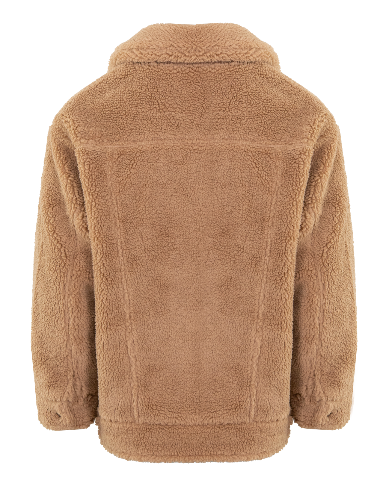 Women Sherpa Trucker Jacket Camel