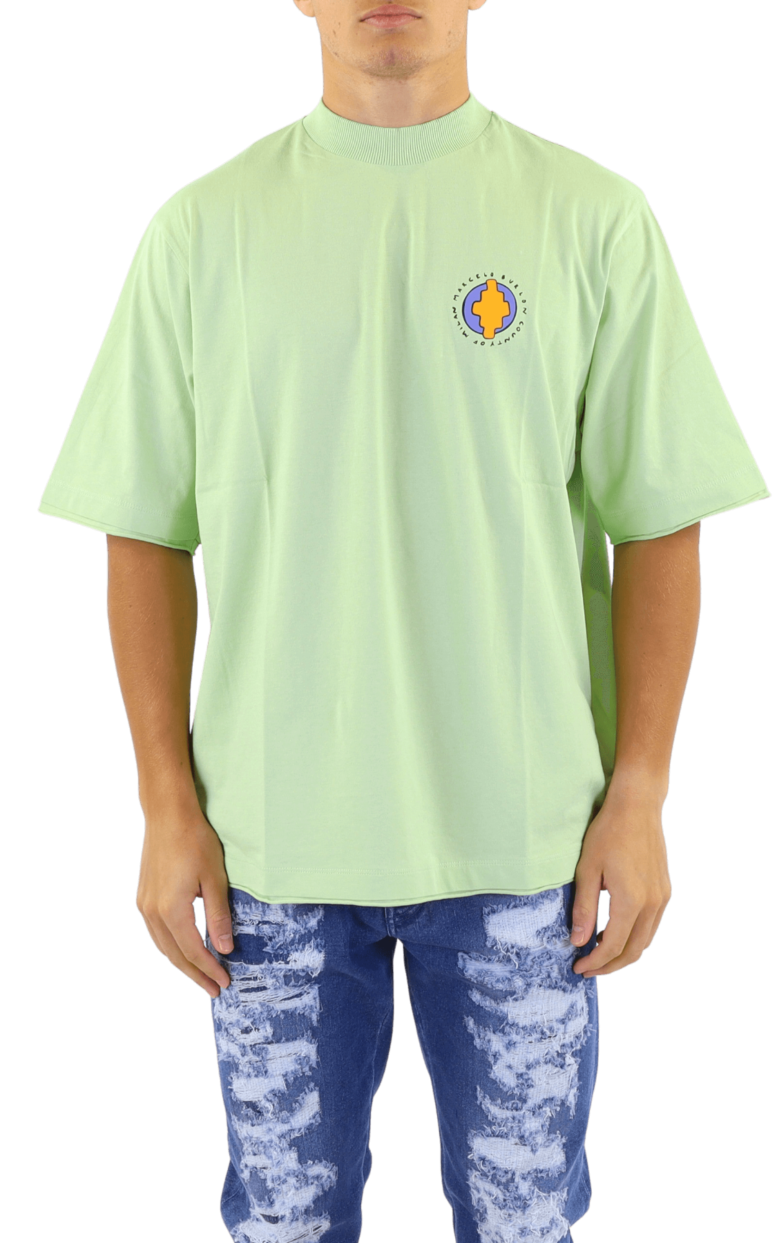 Men Sunset Bird DBL him over Tee