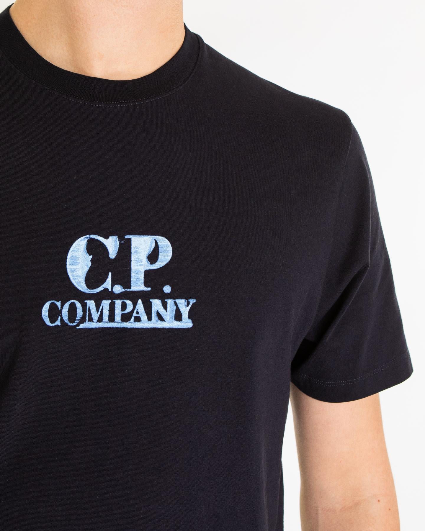 Heren Graphic Logo T-Shirt Blauw
