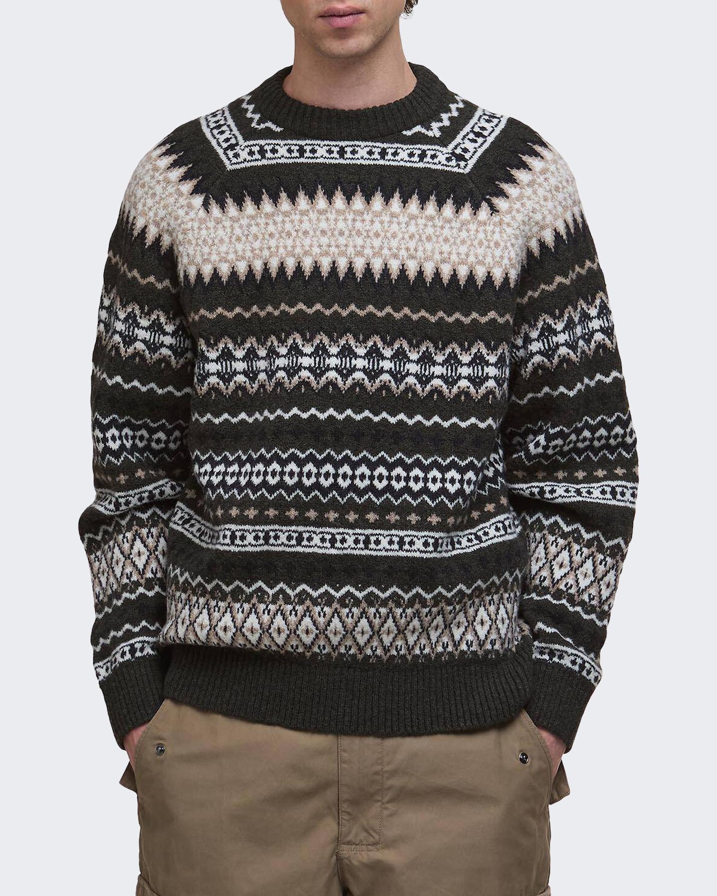 Heren Hase Brushed Fair Isle Sweater