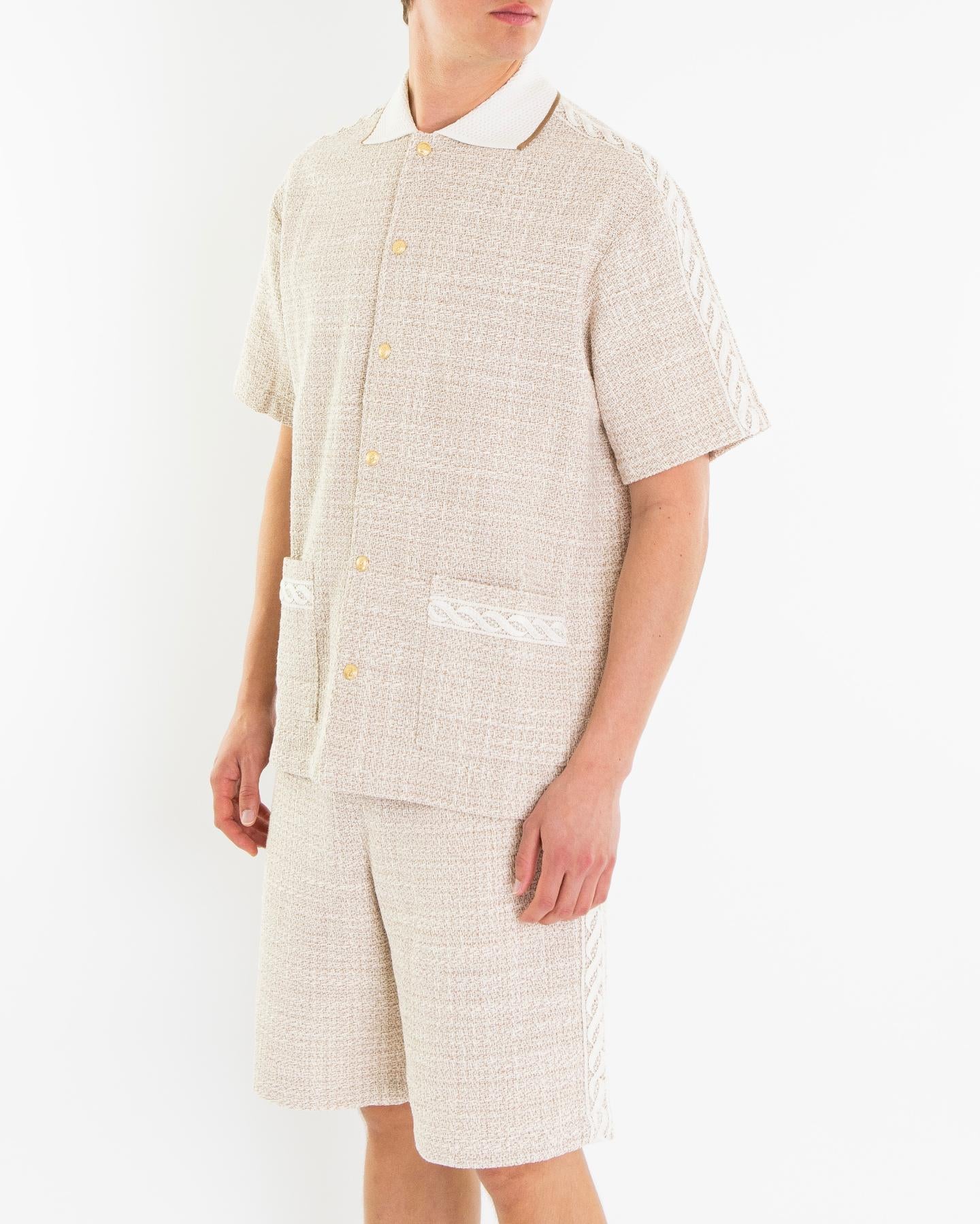 Heren La Chemise Tweed Beige