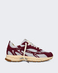 Unisex Vintage sneaker in donkerrood Red