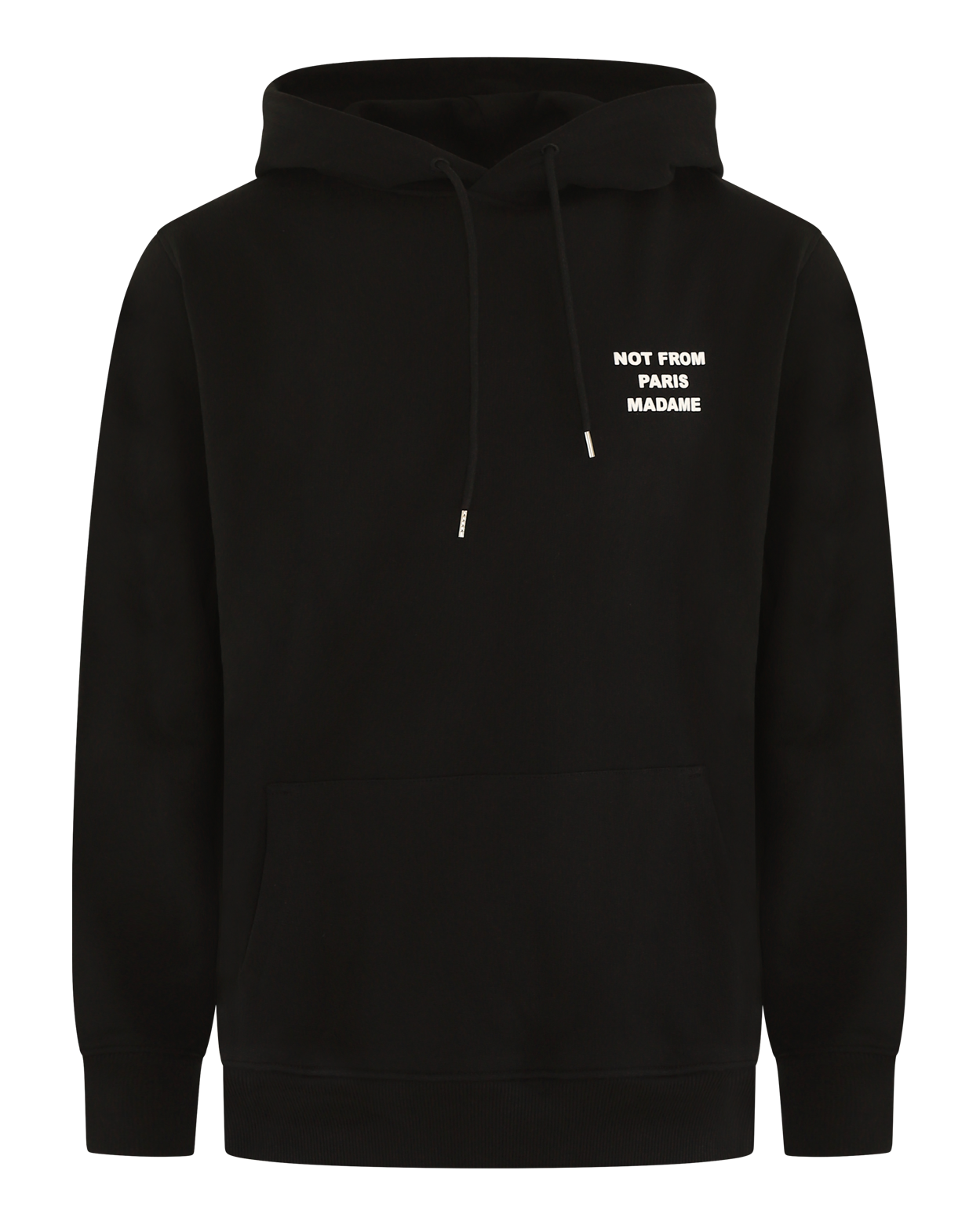 Heren Slogan Hoodie Zwart
