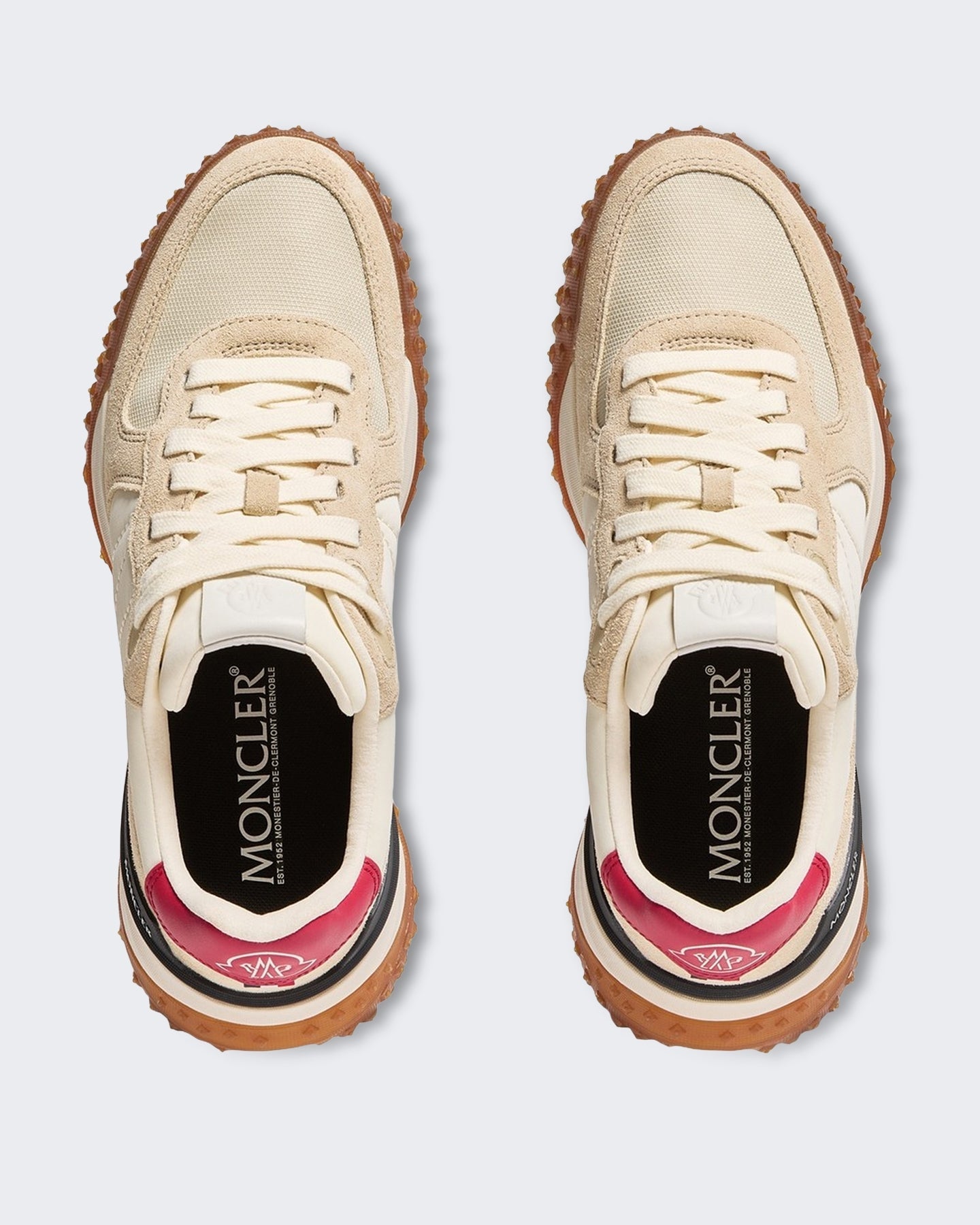 Moncler Heren City Trek lagetop sneakers Creme - Eleganza.nl