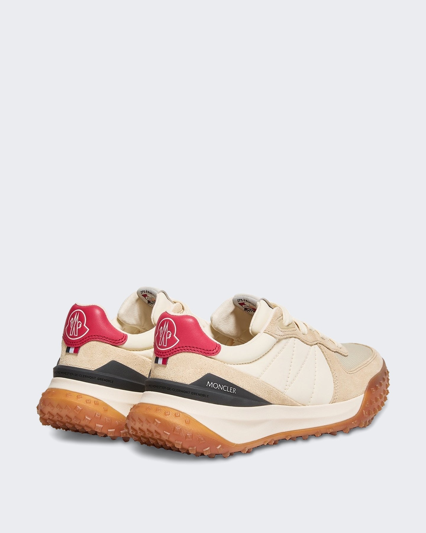 Moncler Heren City Trek lagetop sneakers Creme - Eleganza.nl