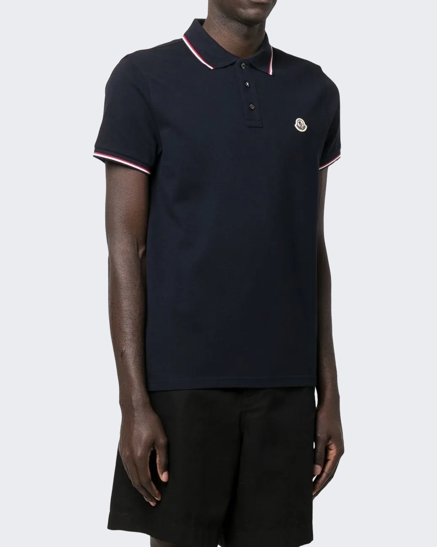 Moncler Heren Polo met korte mouwen Blauw - Eleganza.nl