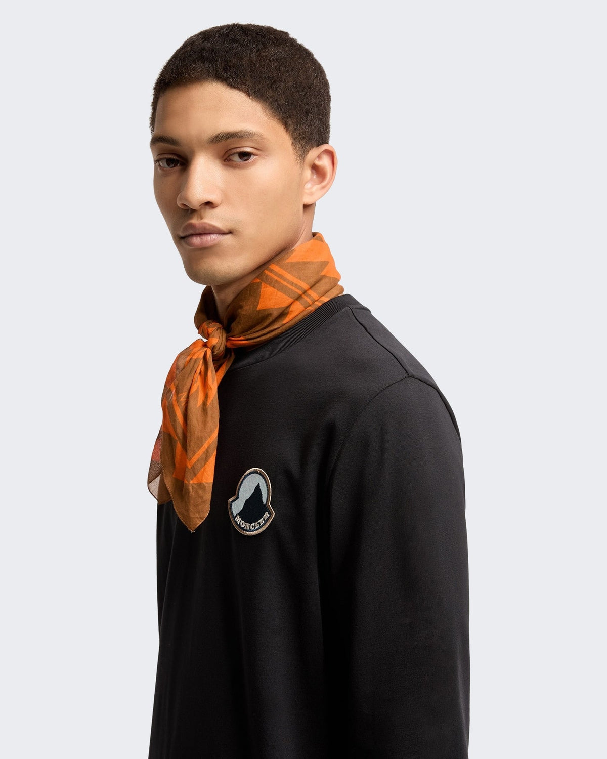 Moncler Heren T-shirt lange mouw Blauw - Eleganza.nl