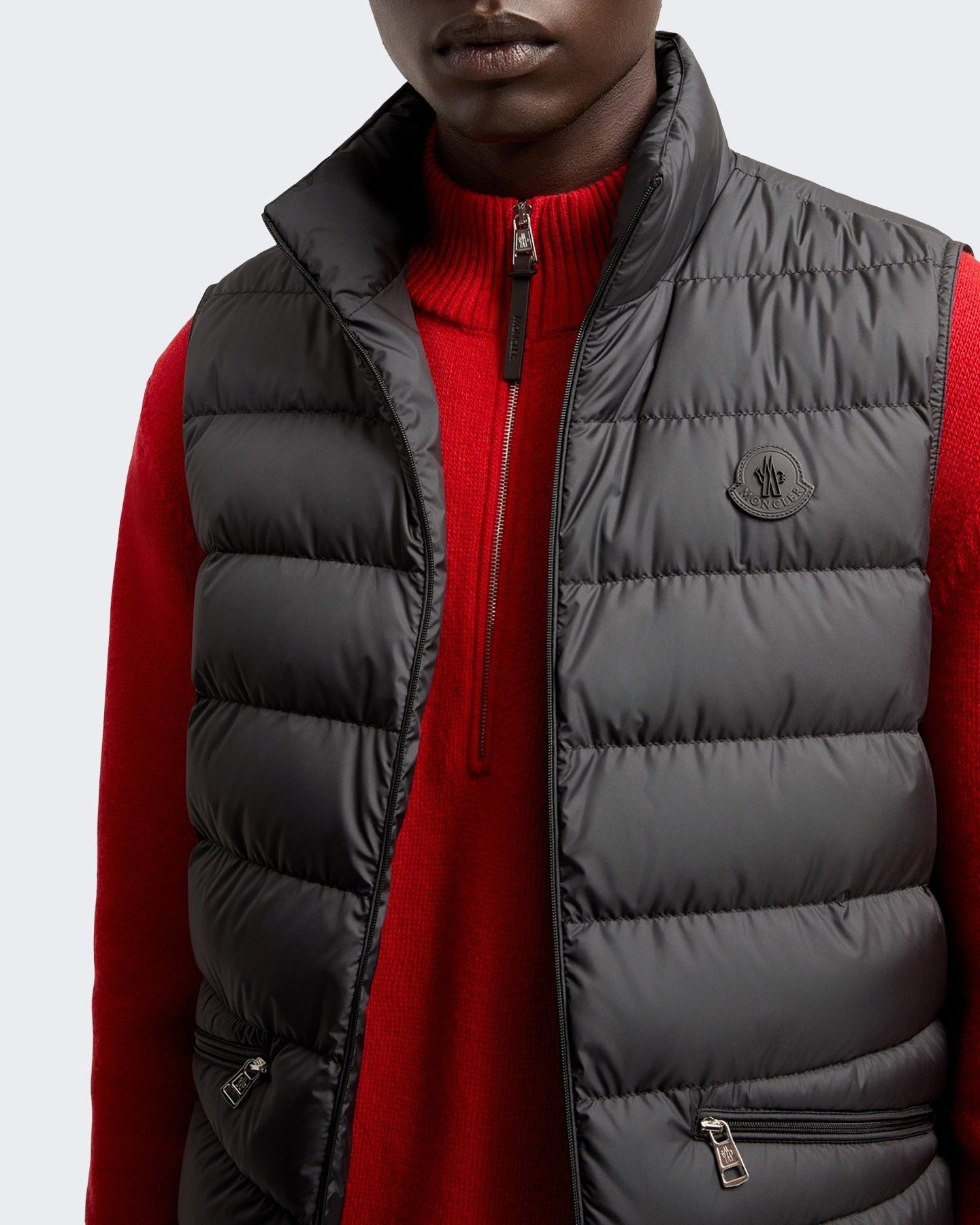 Moncler Heren Treompan gewatteerd vest Zwart - Eleganza.nl