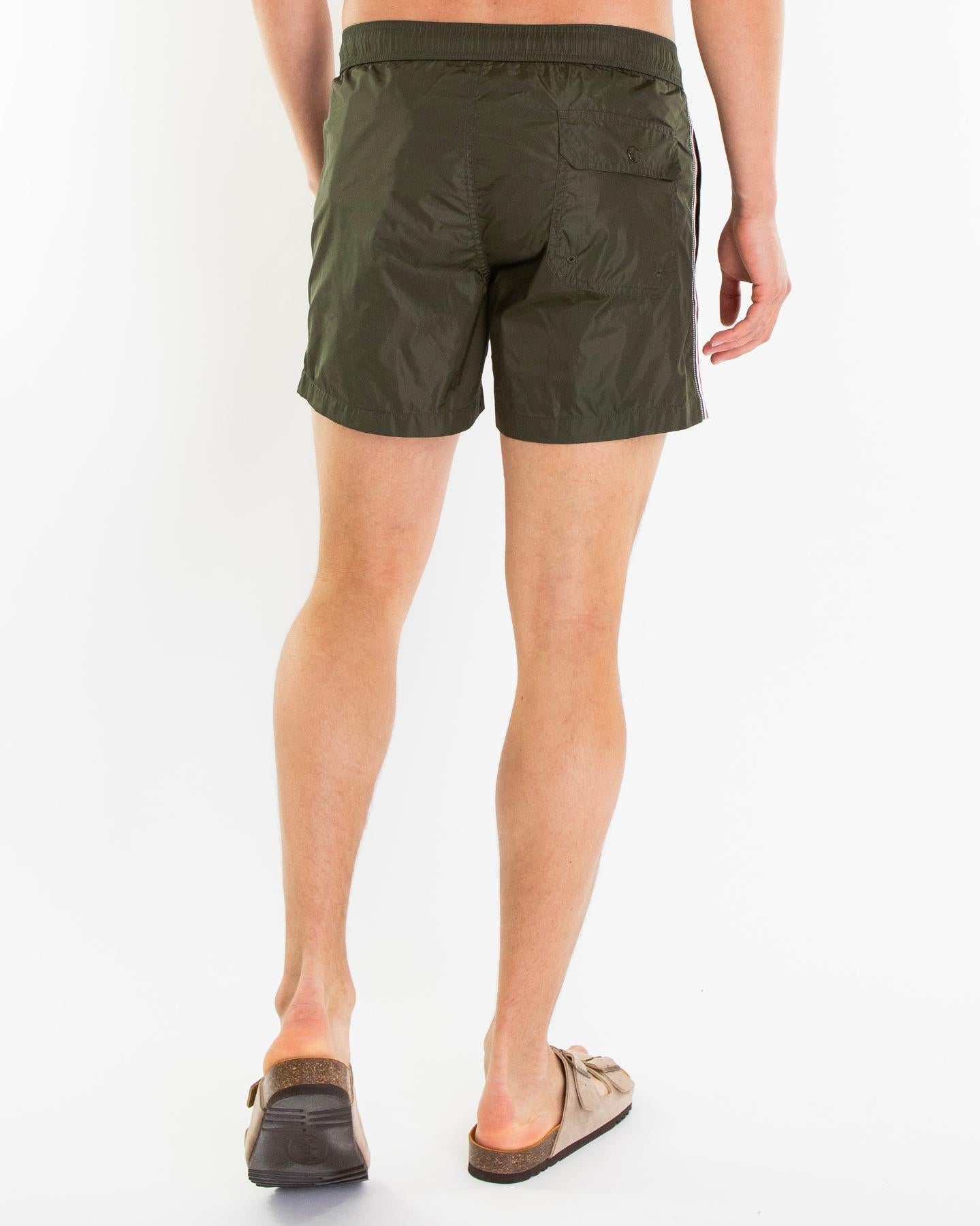 Moncler Heren Tri Stripe Beachwear Groen - Eleganza.nl