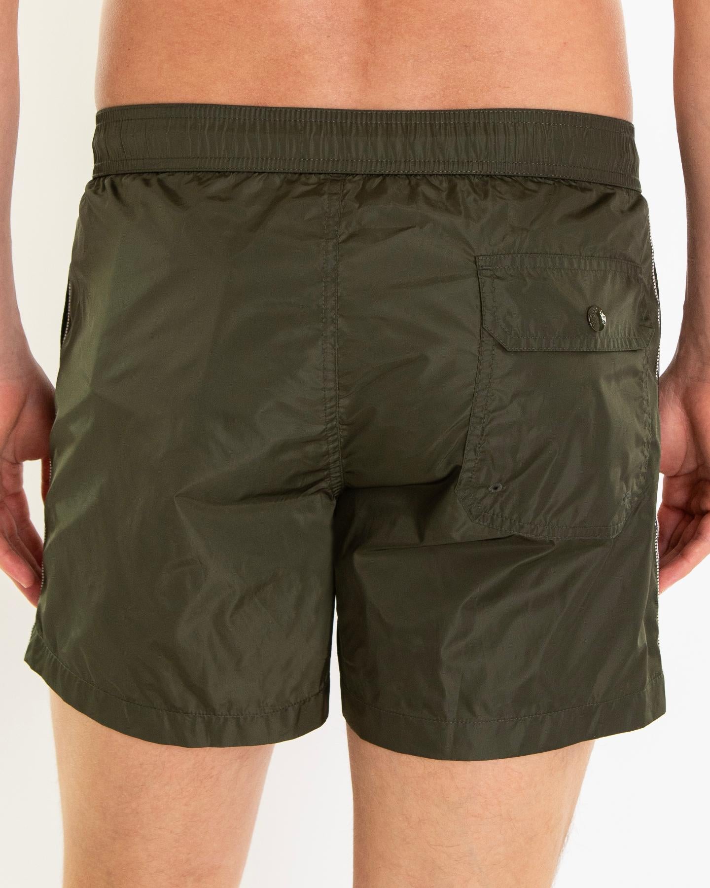 Moncler Heren Tri Stripe Beachwear Groen - Eleganza.nl