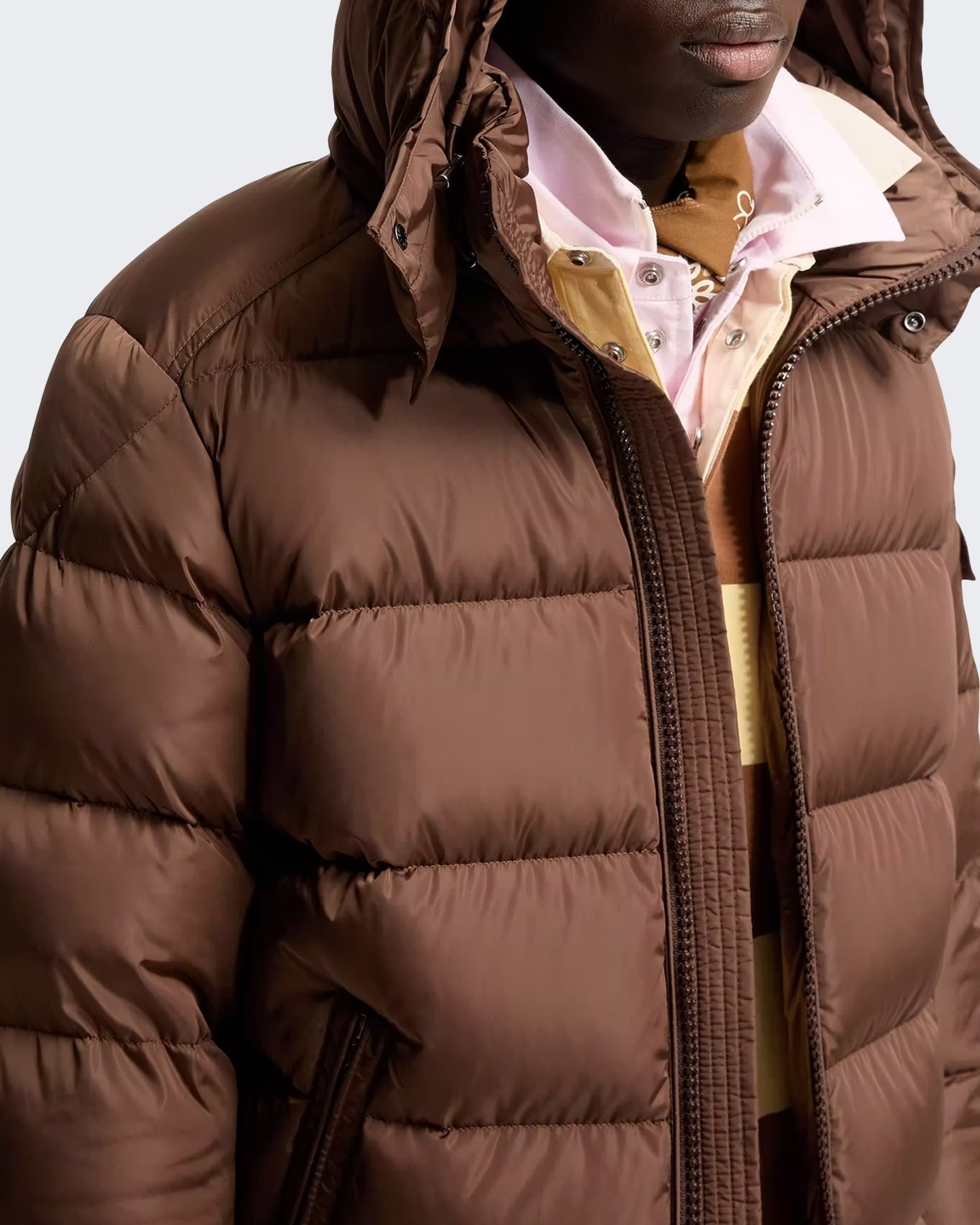 Moncler Moncler Heren Moncler_maya Jacket-L20911a53600 539zd-Brown Bruin - Eleganza.nl