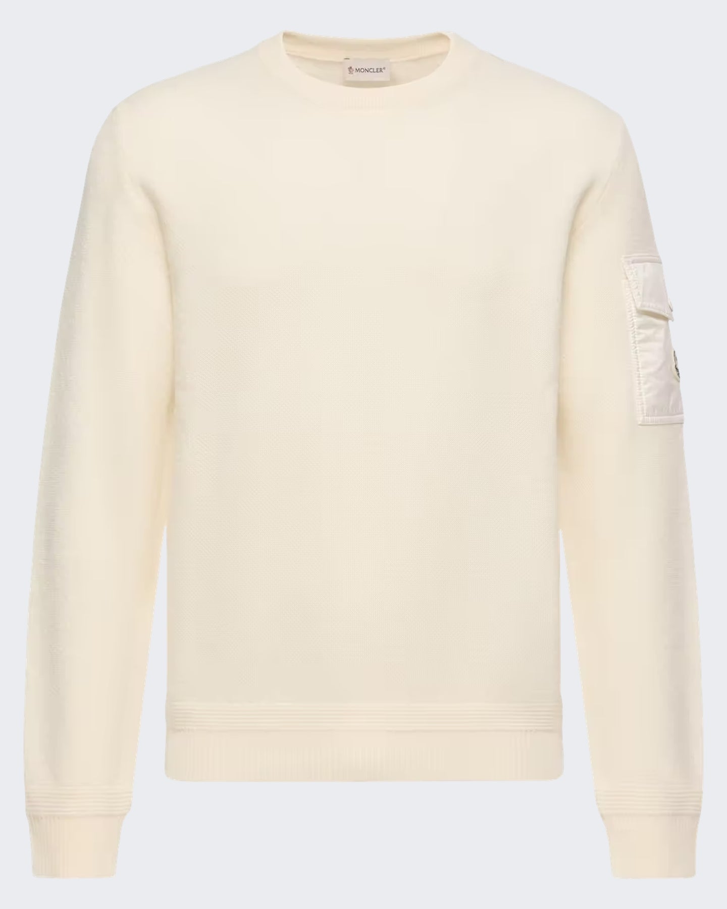 Moncler Moncler Heren Sweater met ronde hals Naturel - Eleganza.nl
