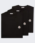 Moncler Heren T-shirt 3-pack met korte mouwen Zwart — huidige kleur