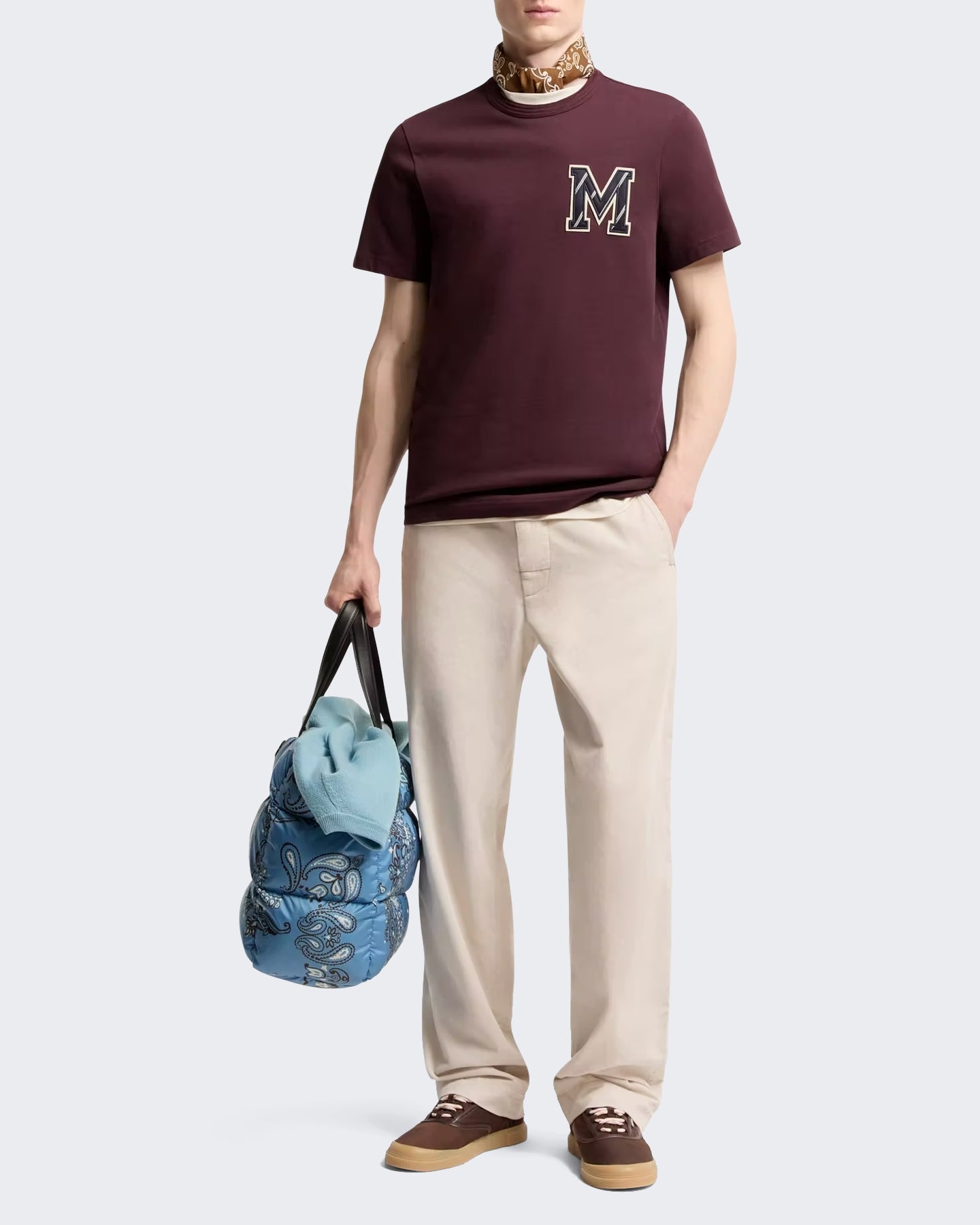 Moncler Moncler Heren T-shirt met korte mouwen Rood - Eleganza.nl