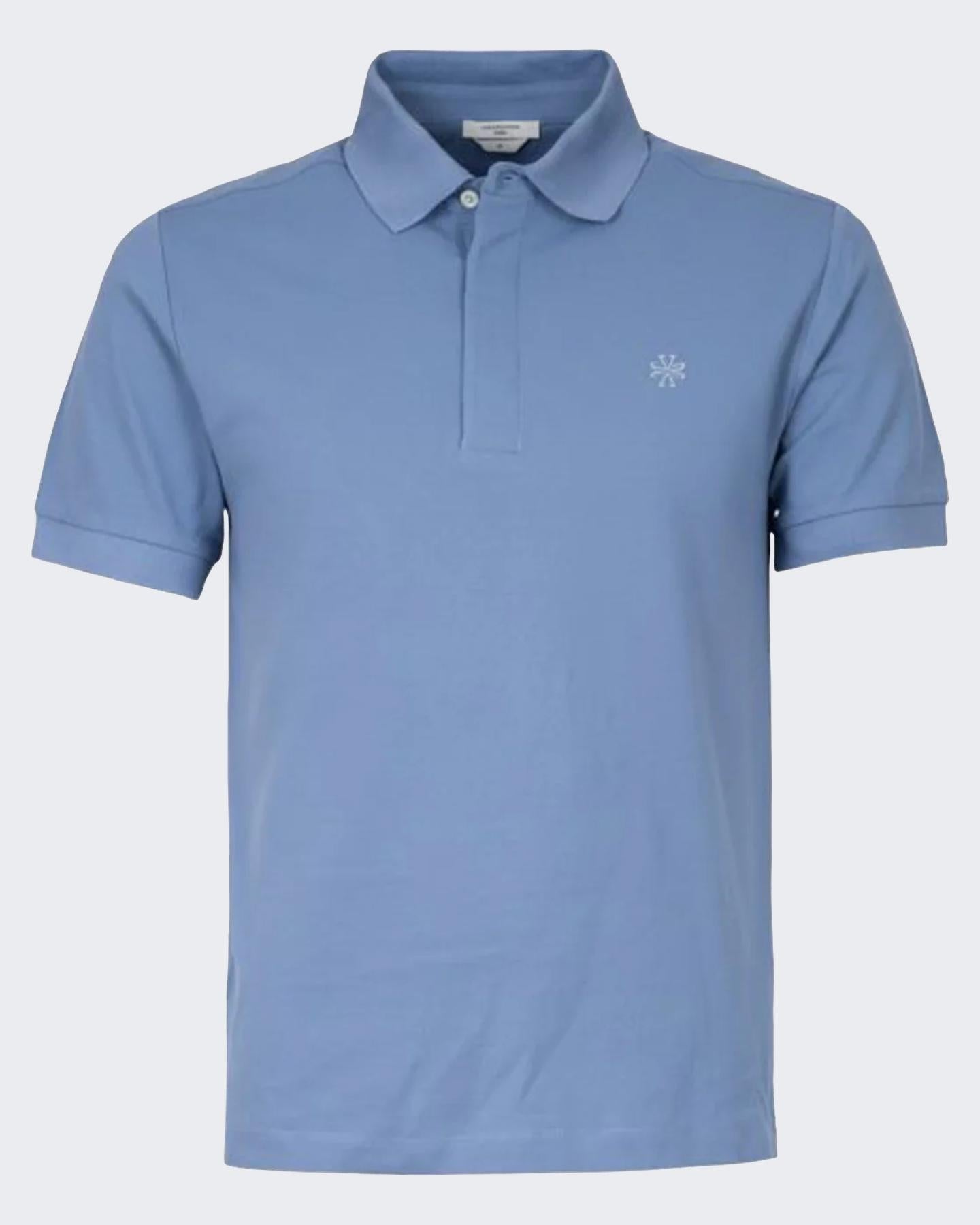 Heren Logo Polo Blauw