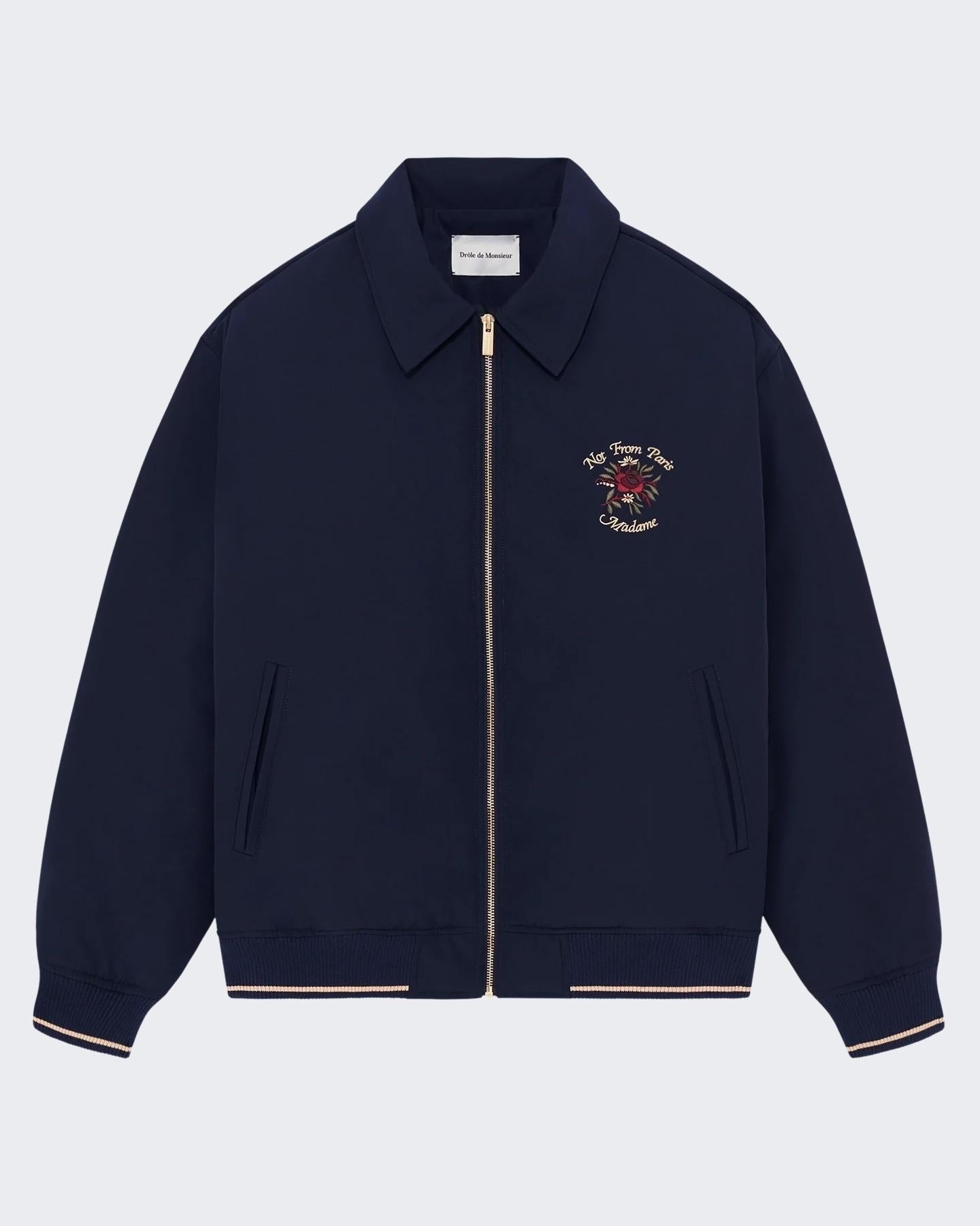 Heren Bomber Slogan Rose