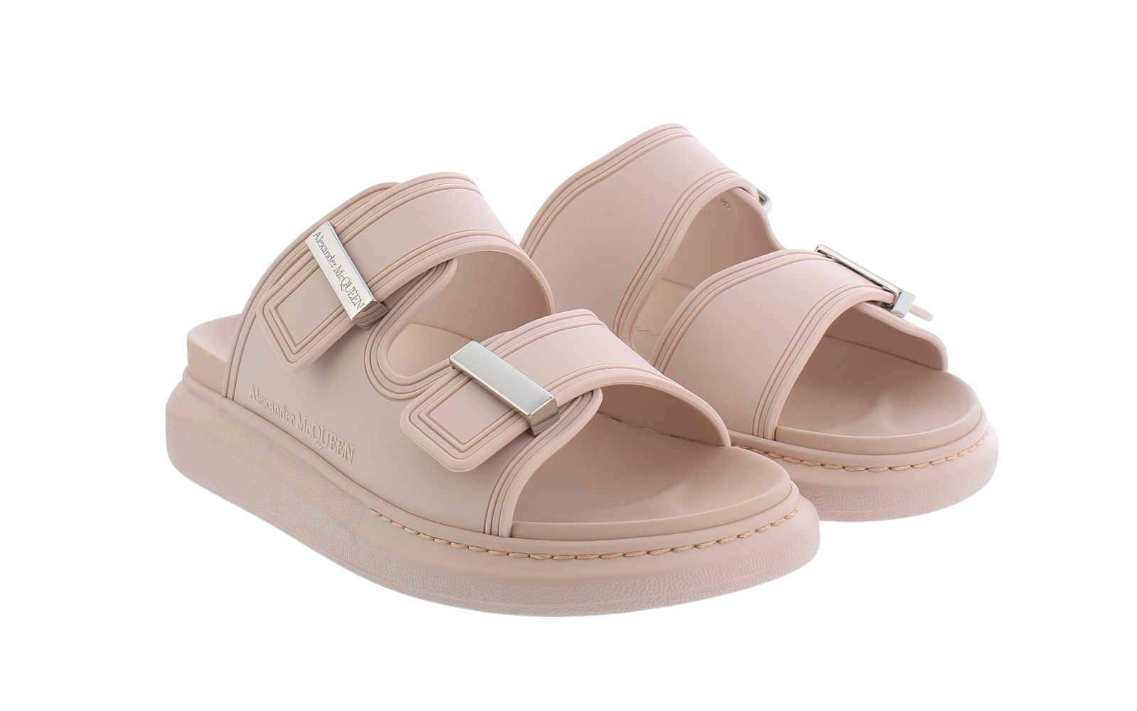 Women Hybrid slide pink/silver