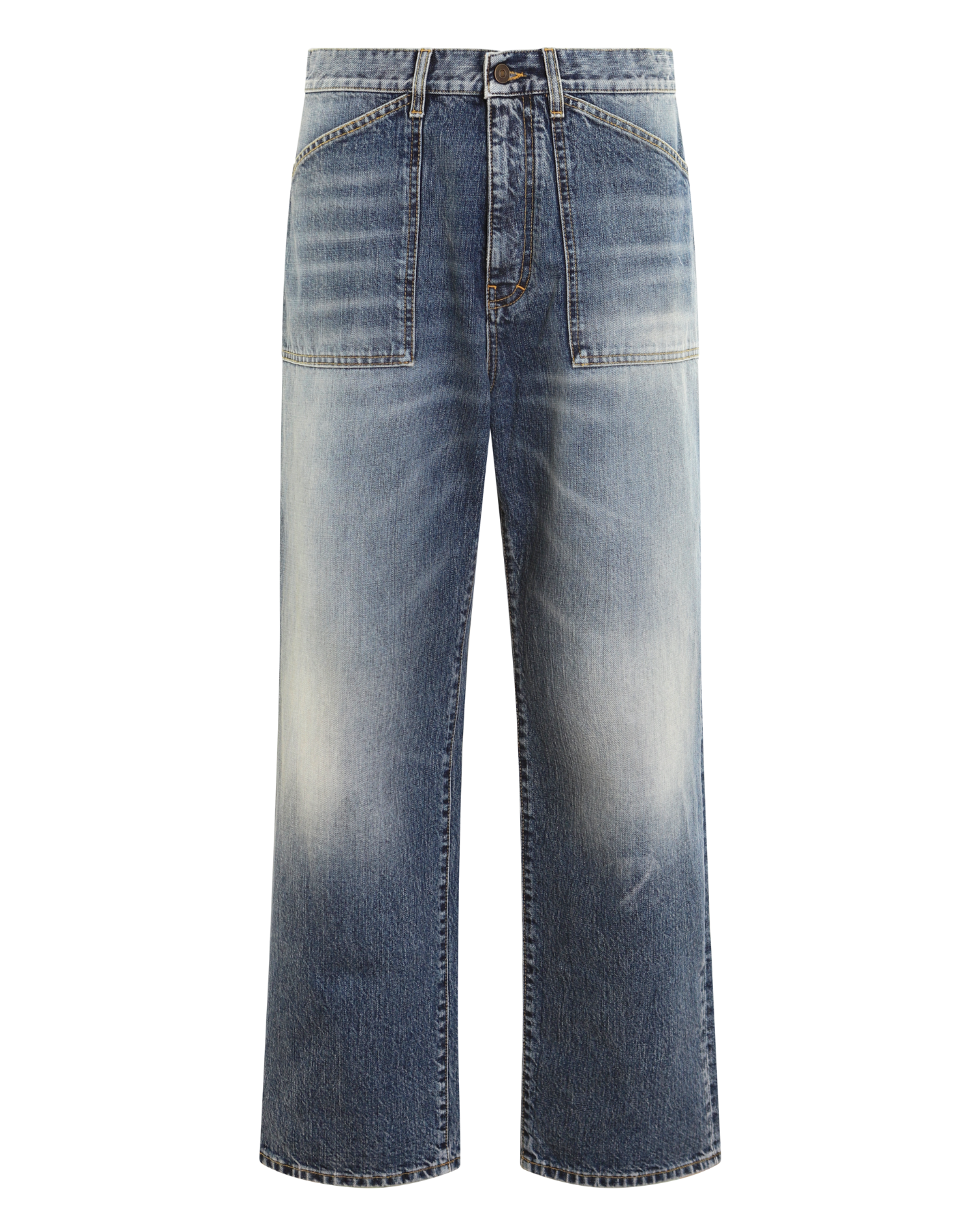 Heren Loose Fit Jeans Blauw
