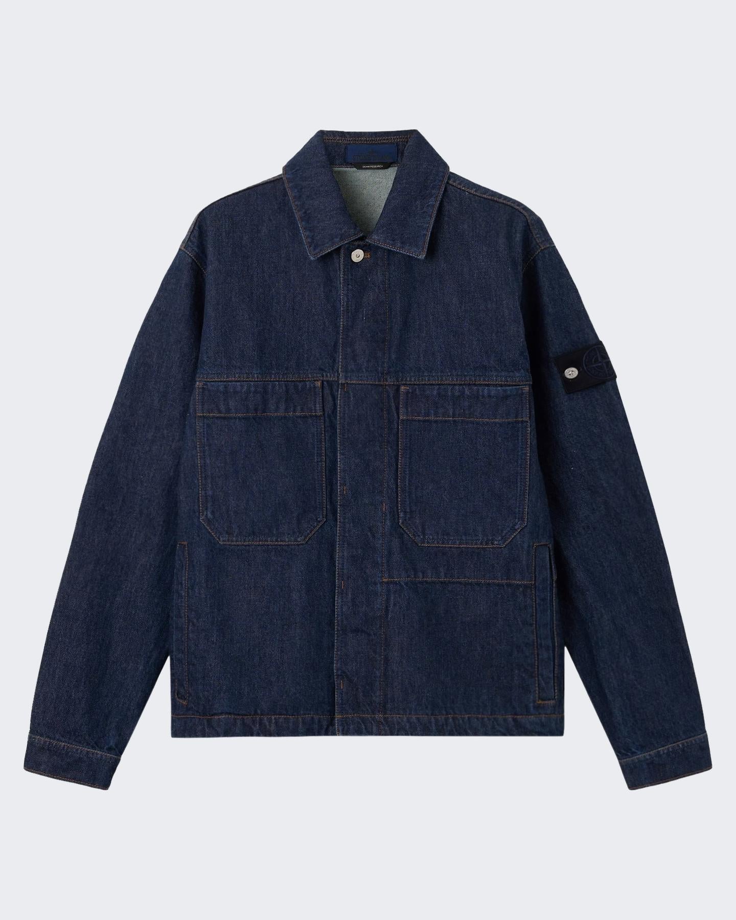 Stone Island Heren Logopatch Coach Jacketr Blauw