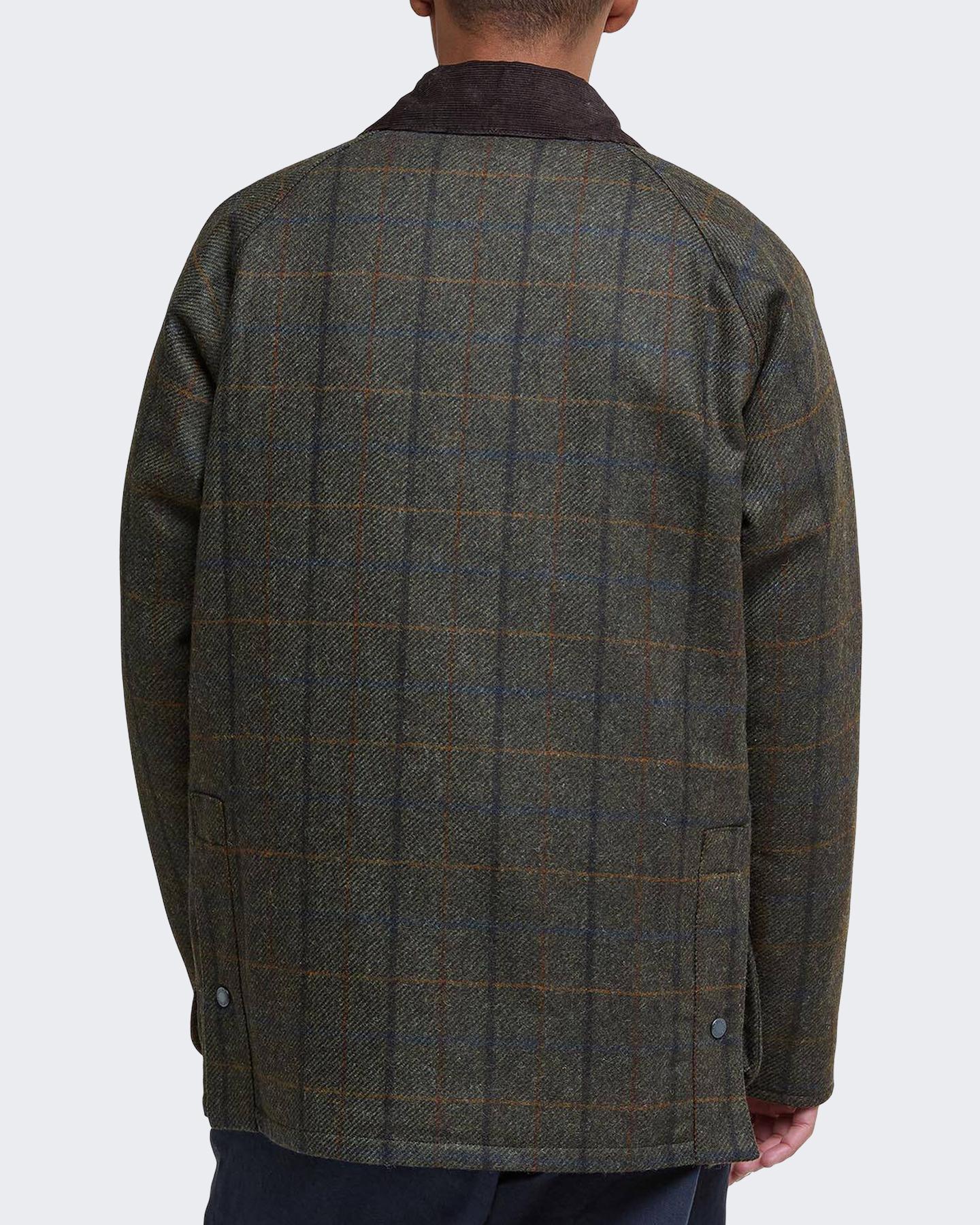 Heren Bedale Check Woll Jacket Bruin