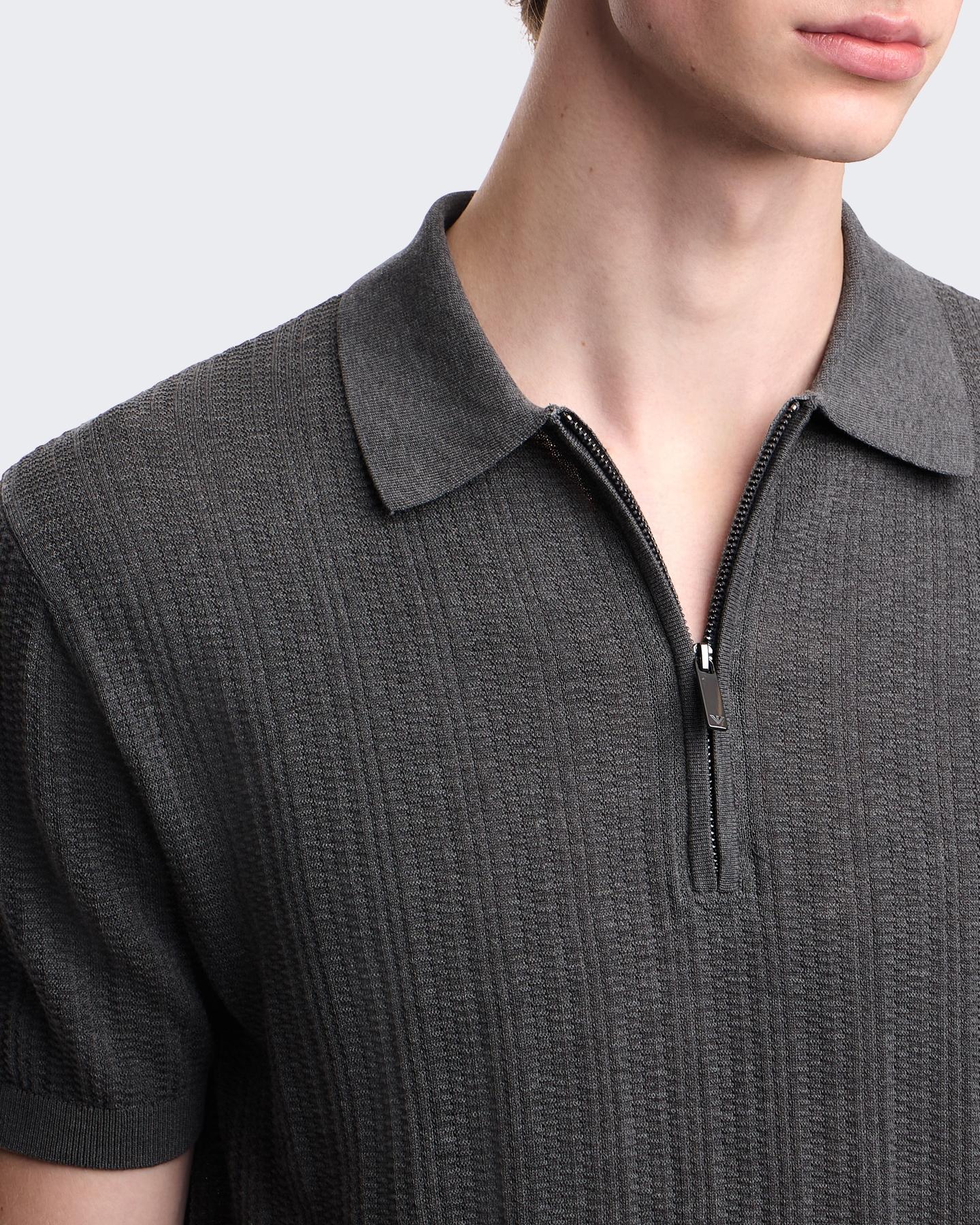Heren Vertical Tuck Stitch Grijs