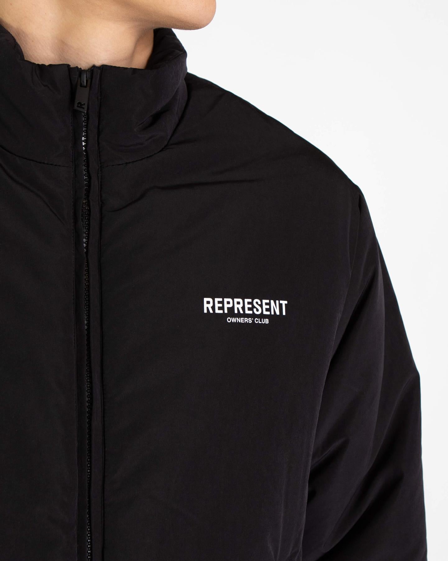 Men Owners Club Wadded Jacket Black