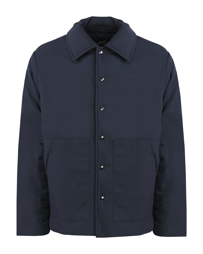 Men Padded Coach Jacket Blue