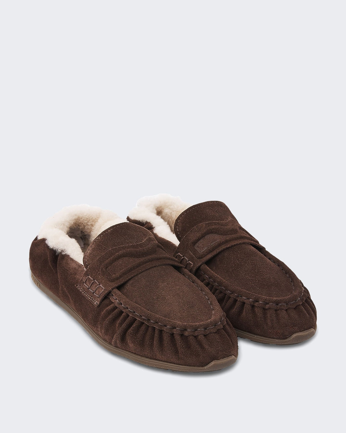 Nubikk Dames Riley Mio Fur sneaker met bont Bruin - Eleganza.nl