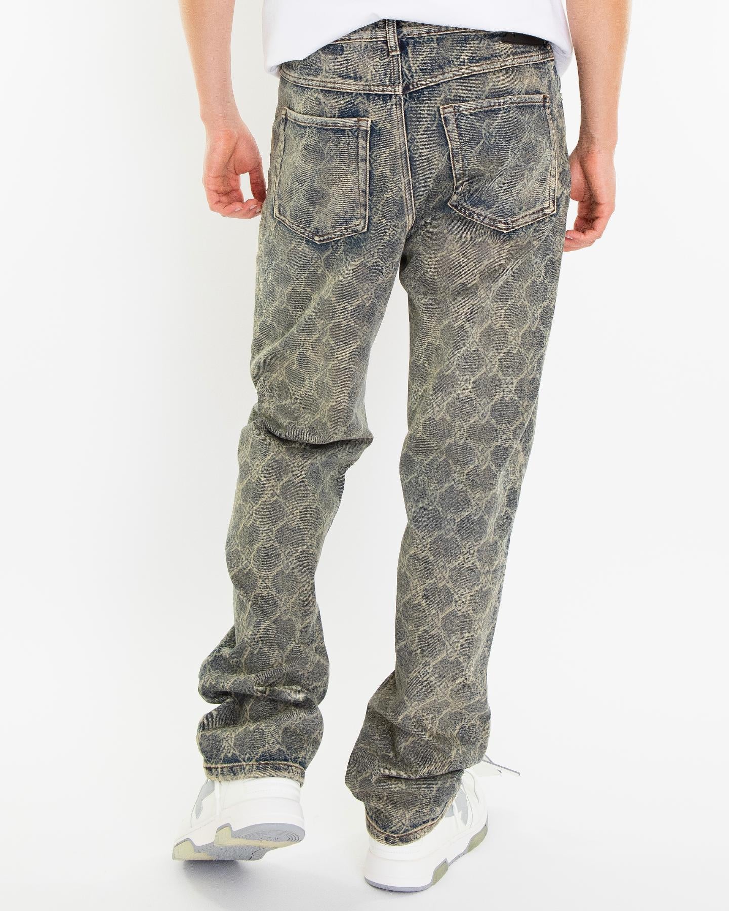 Heren ShieldLaser Washed Jeans Blauw