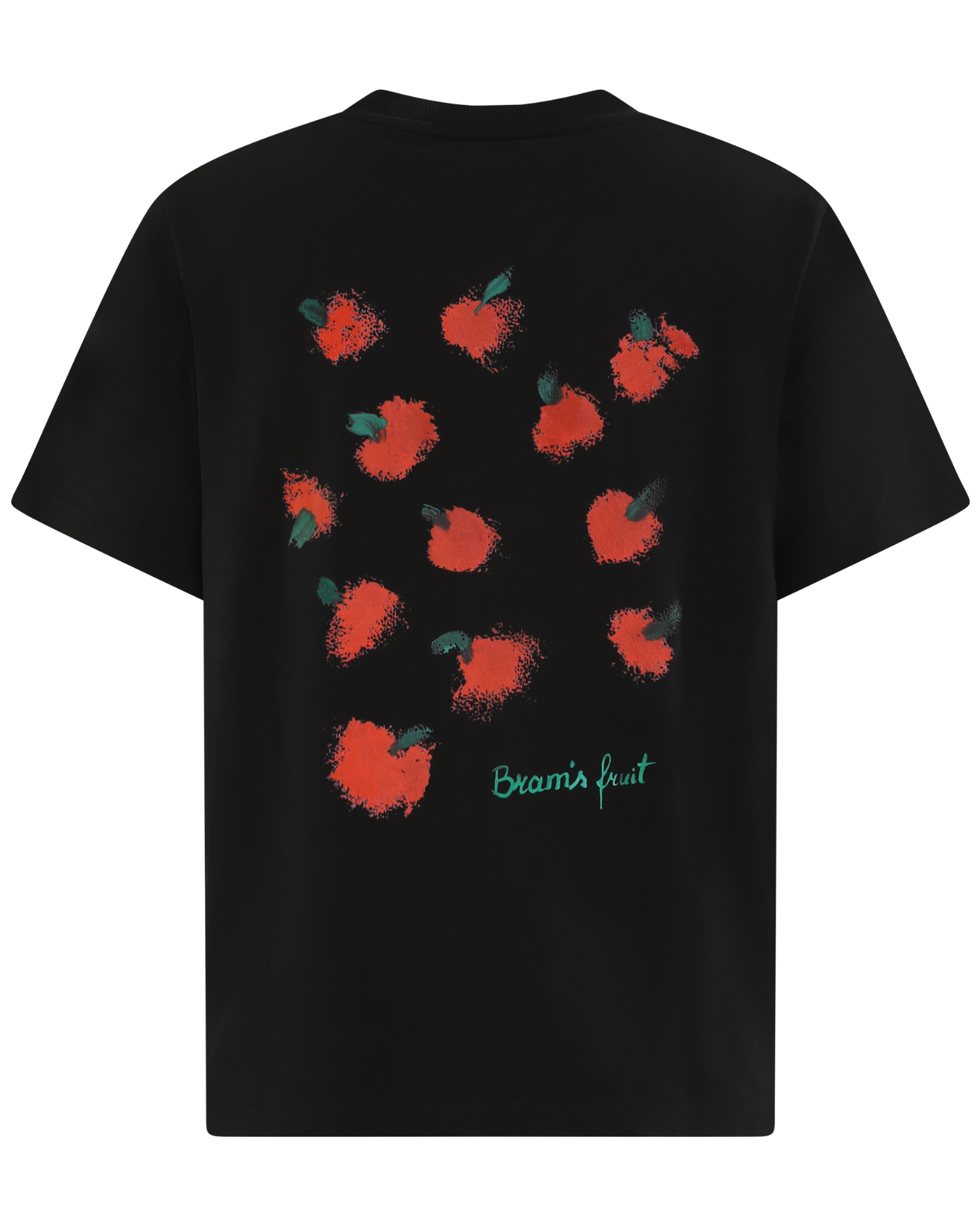 Heren Fruit Acrylic T-Shirt Zwart