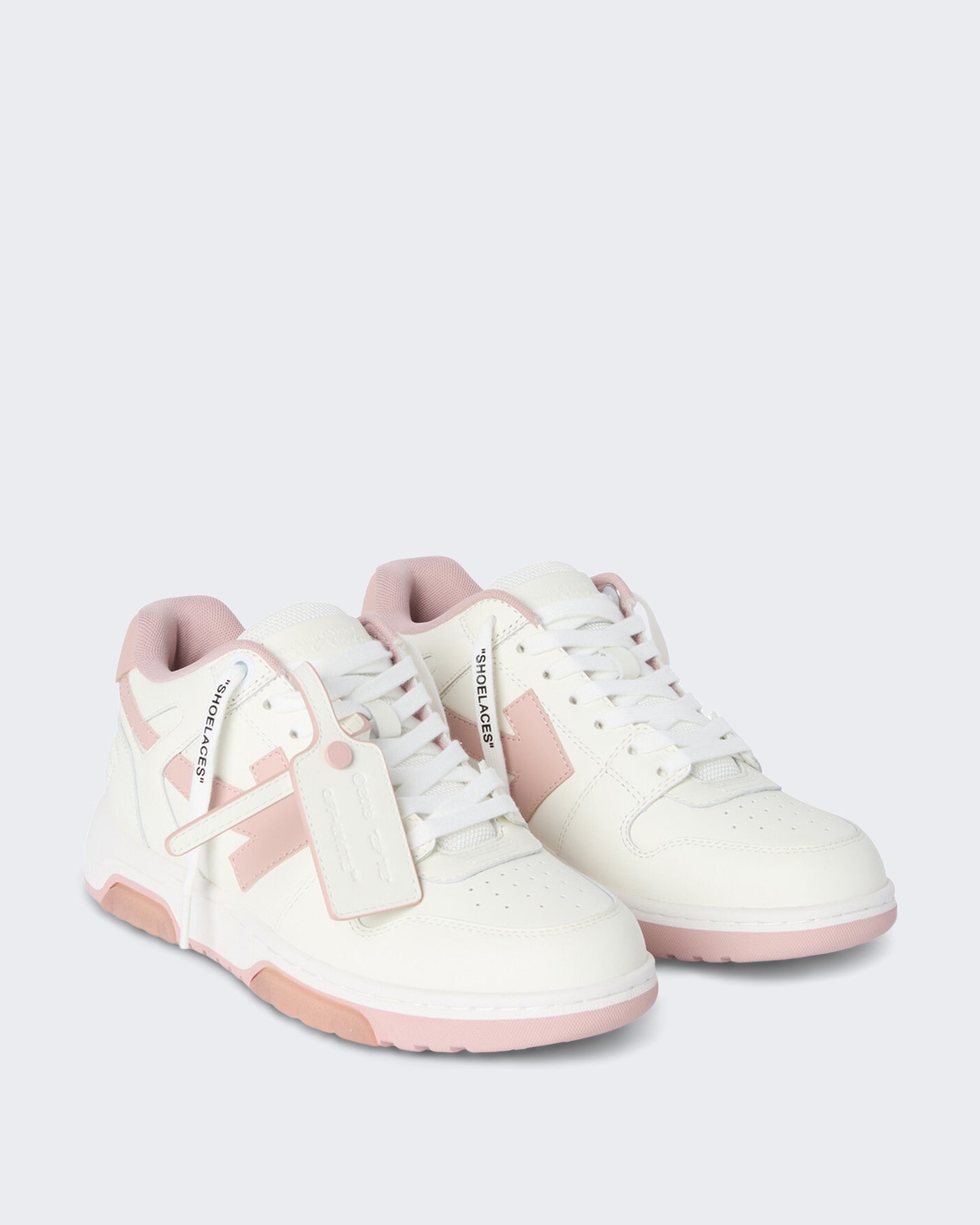 OFF WHITE Dames Out Of Office sneaker wit met roze - Eleganza.nl
