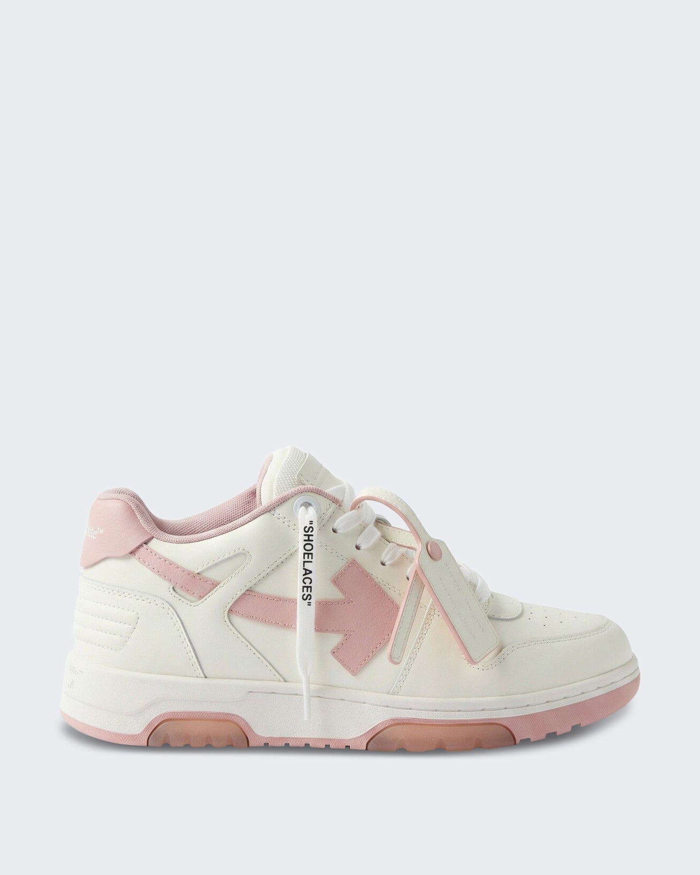 OFF WHITE Dames Out Of Office sneaker wit met roze - Eleganza.nl