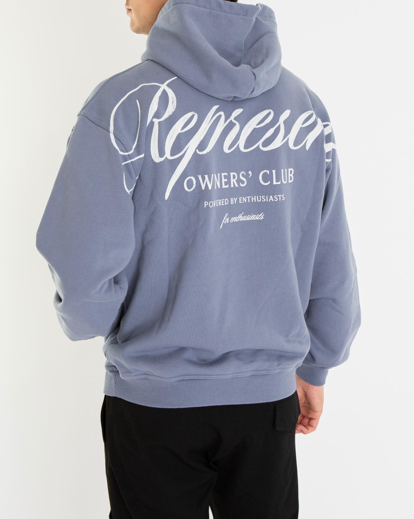 Heren Owners Script Hoodie Blauw