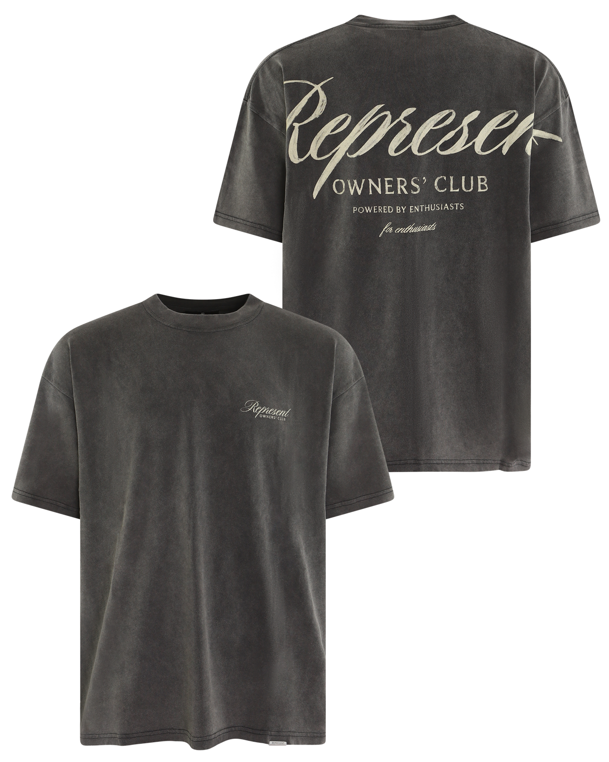 Heren Owners Script T-Shirt Blauw