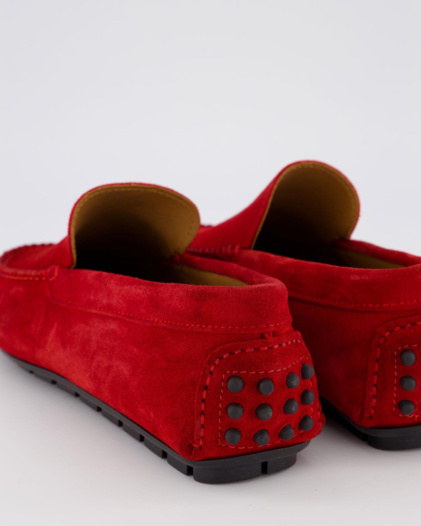 Heren Driver Loafer Rood