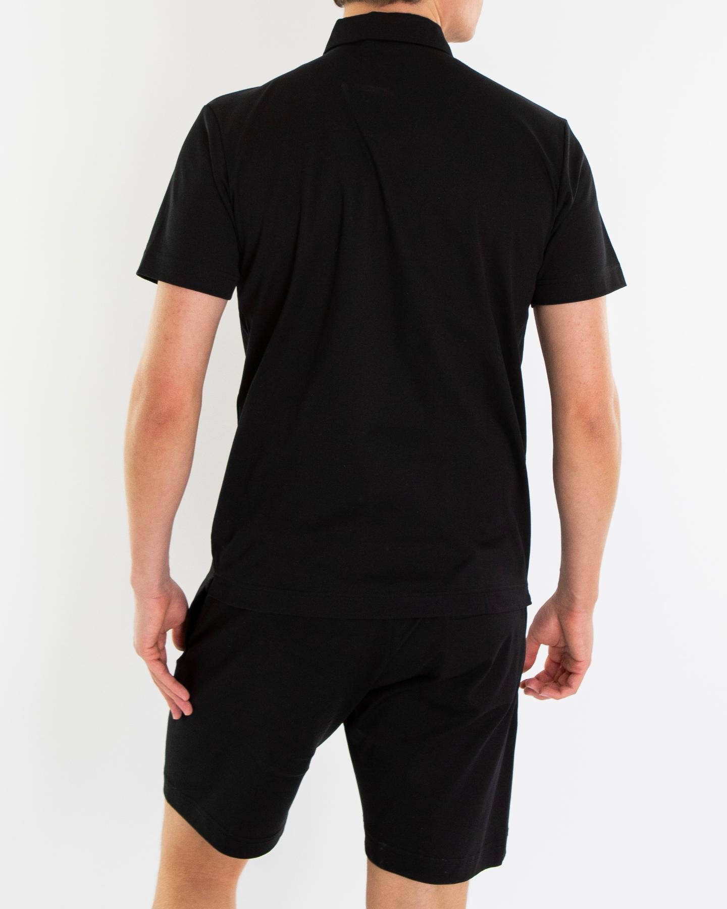 Heren Supima Polo Schiller Zwart