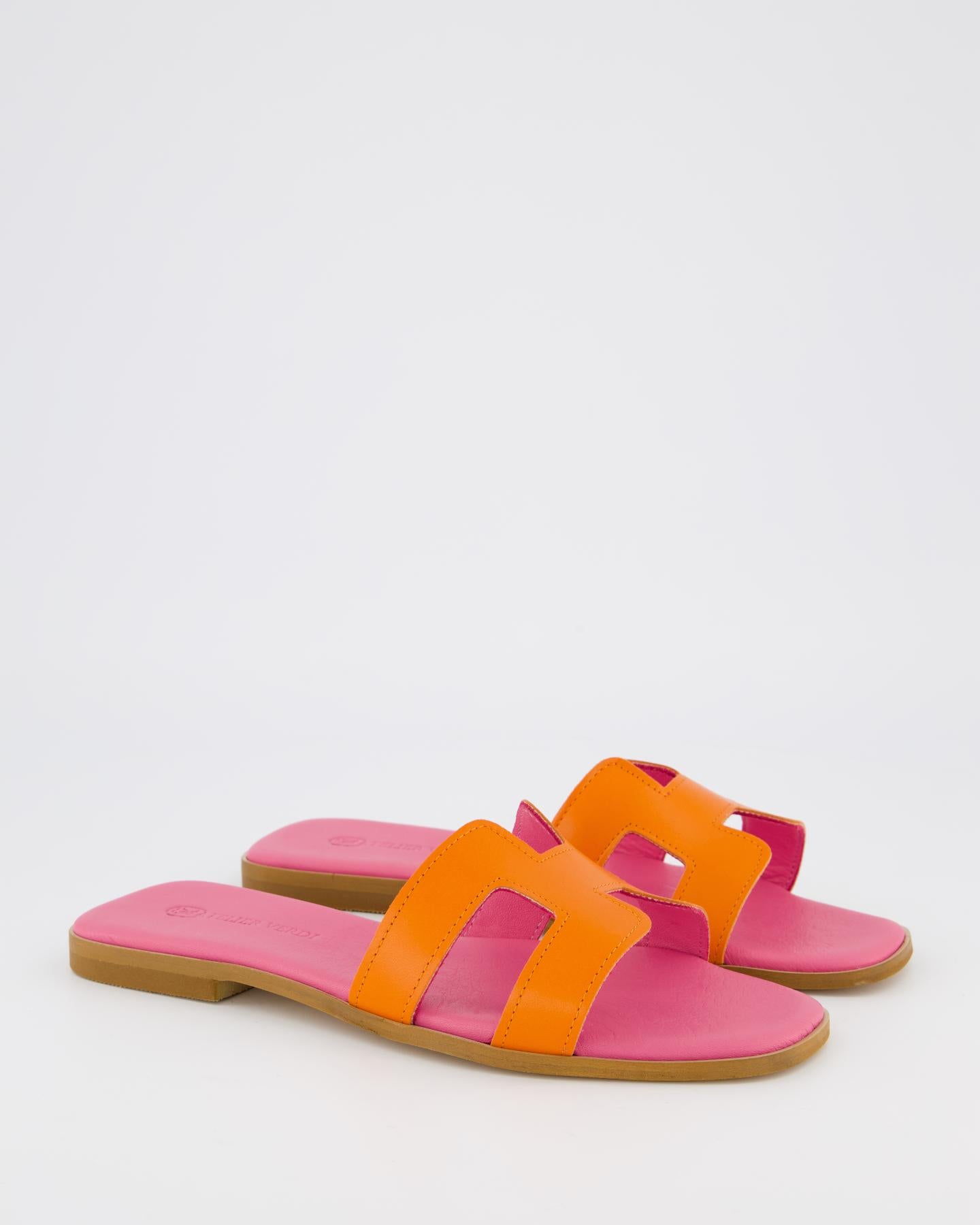 Dames Joy Slippers Oranje/Fuxia