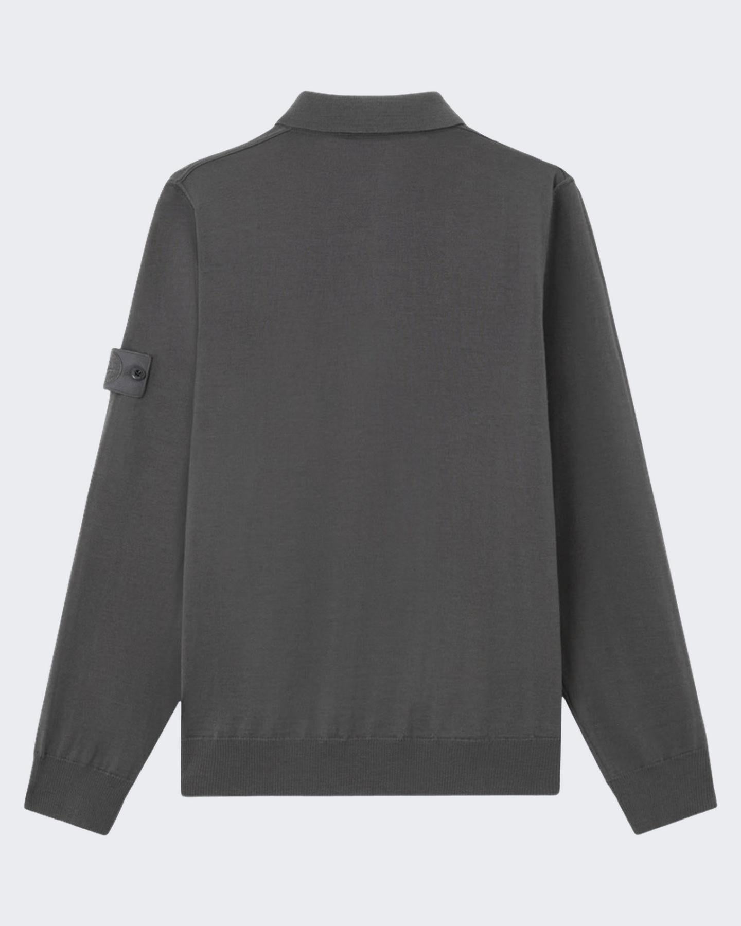 Heren Logo patch Poloshirt Grijs