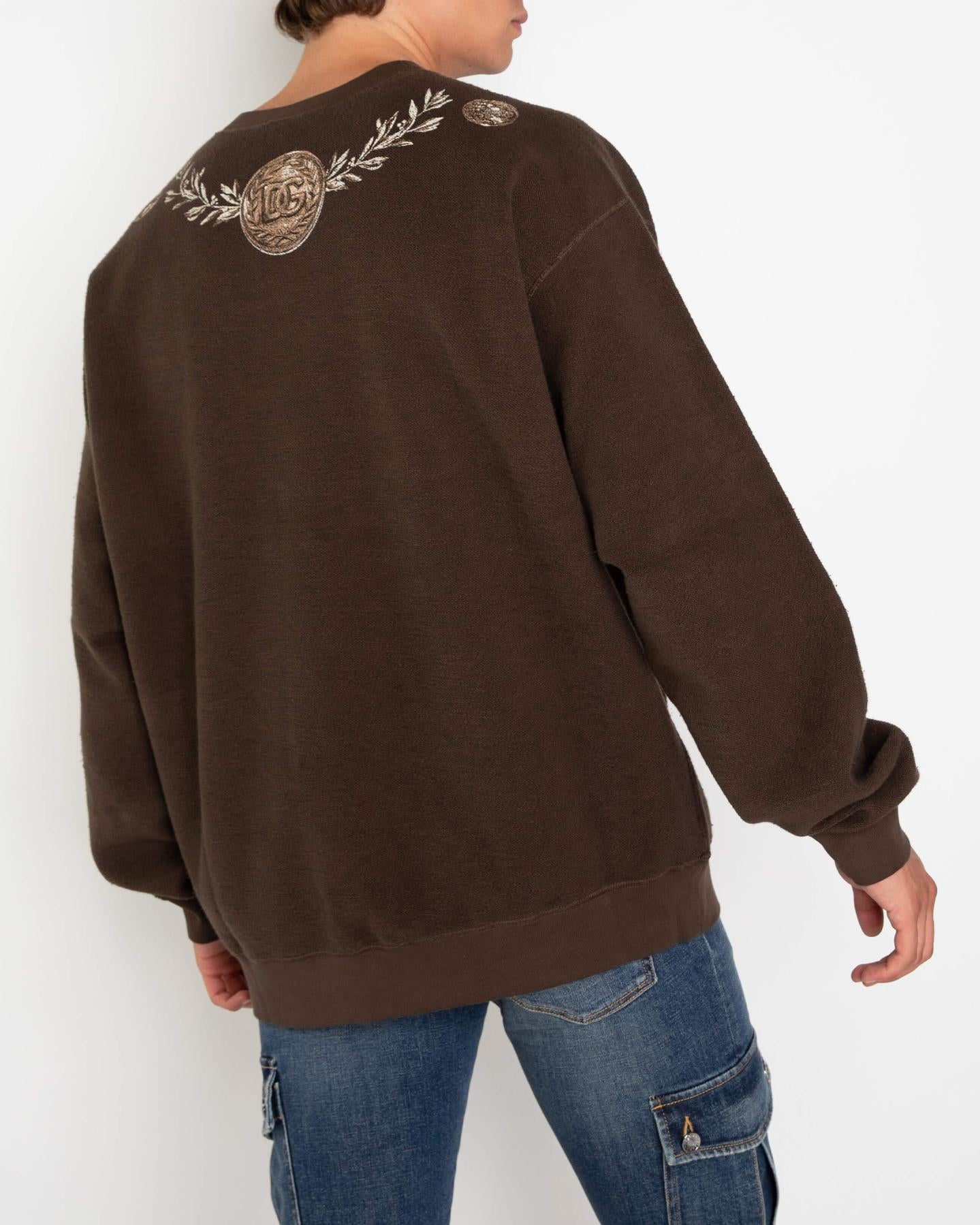 Men Coin Print Inside-Out Brown