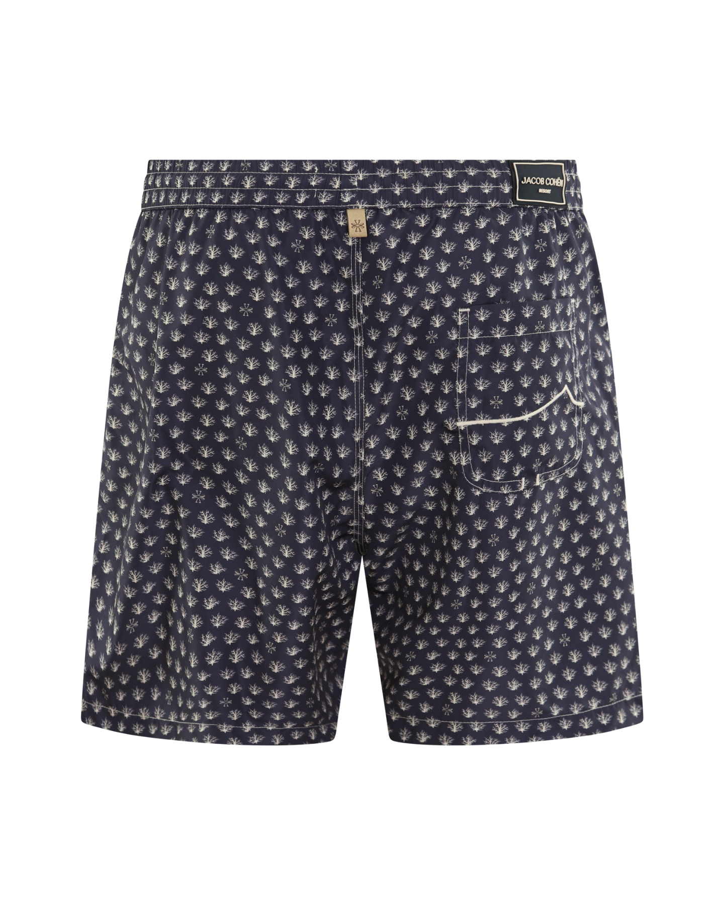 Heren Coral Print Beachwear Blauw