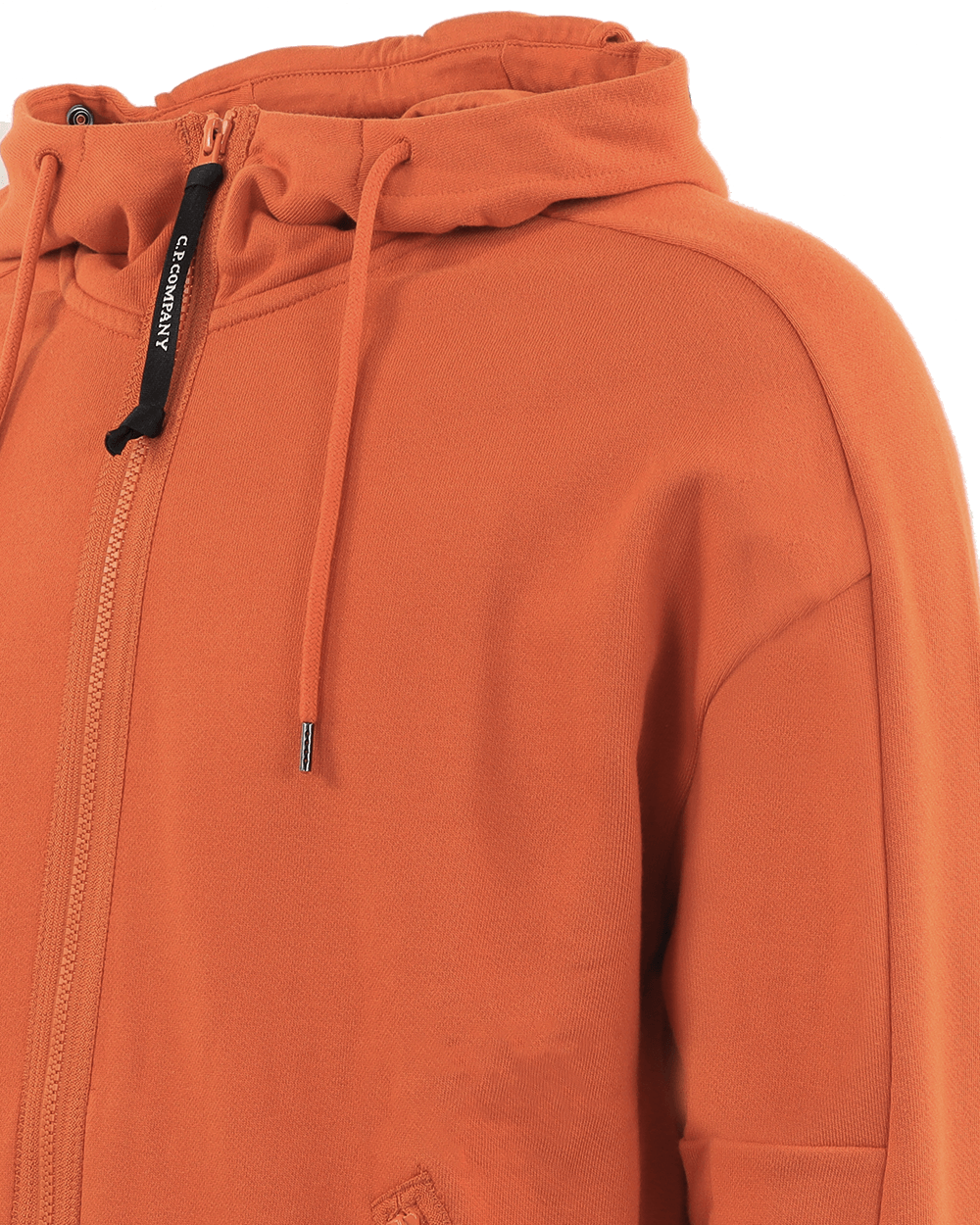 Men Zip-up goggle hoodie orange