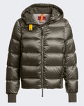 Women's Gewatteerde donzen Jacket met capuchon Green