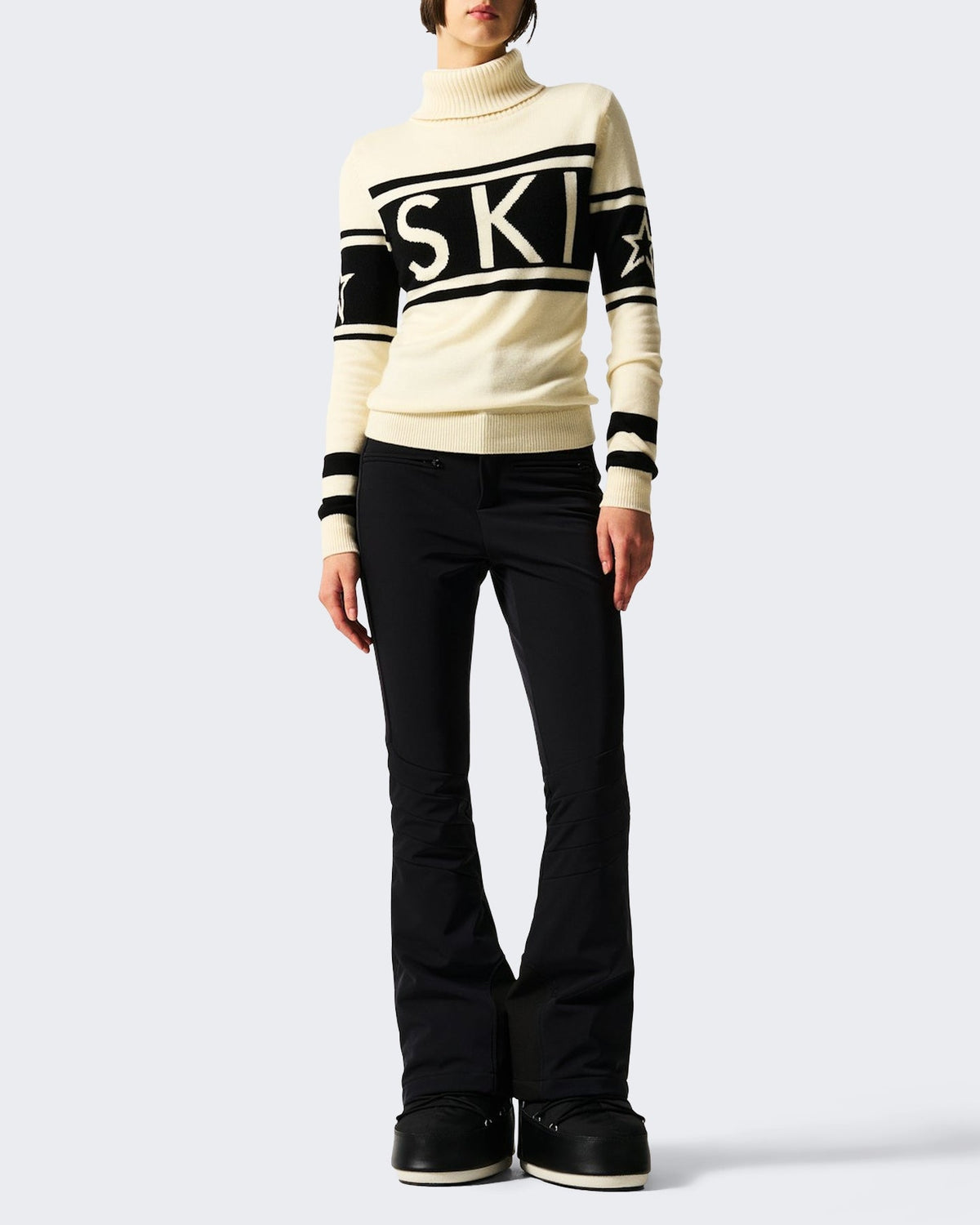 Perfect Moments Dames Schild gebreide sweater met schildmotief Wit - Eleganza.nl