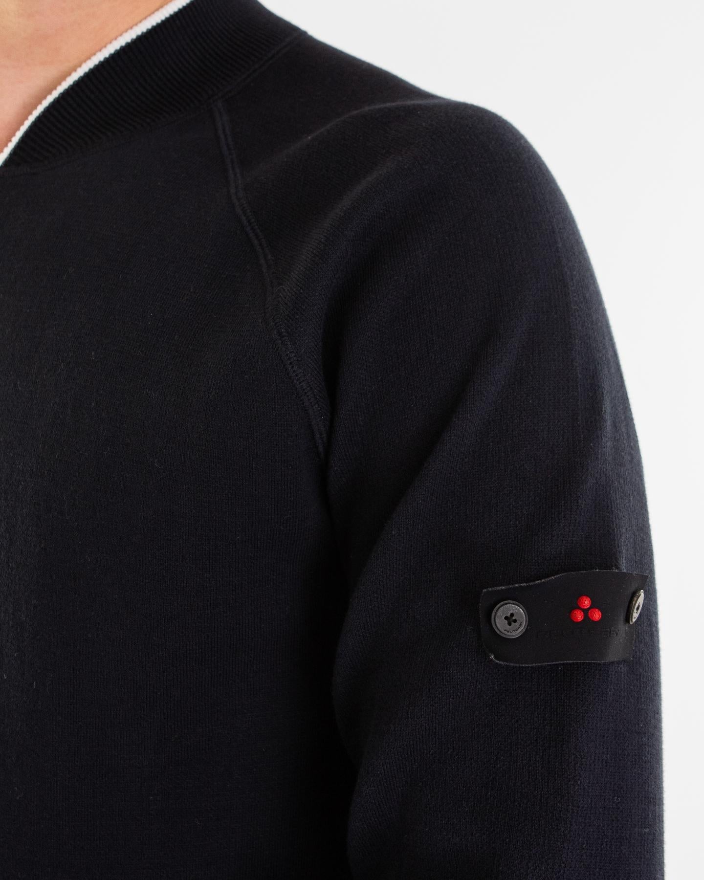 Peuterey Heren Mosk Full Zip Sweater Zwart - Eleganza.nl