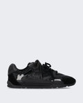 Women's Yulia sneaker van leer en fluweel met Black