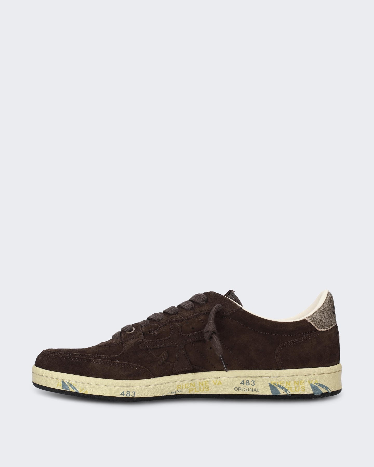 Premiata Dames Basketbal-geïnspireerde sneaker in bruin - Eleganza.nl