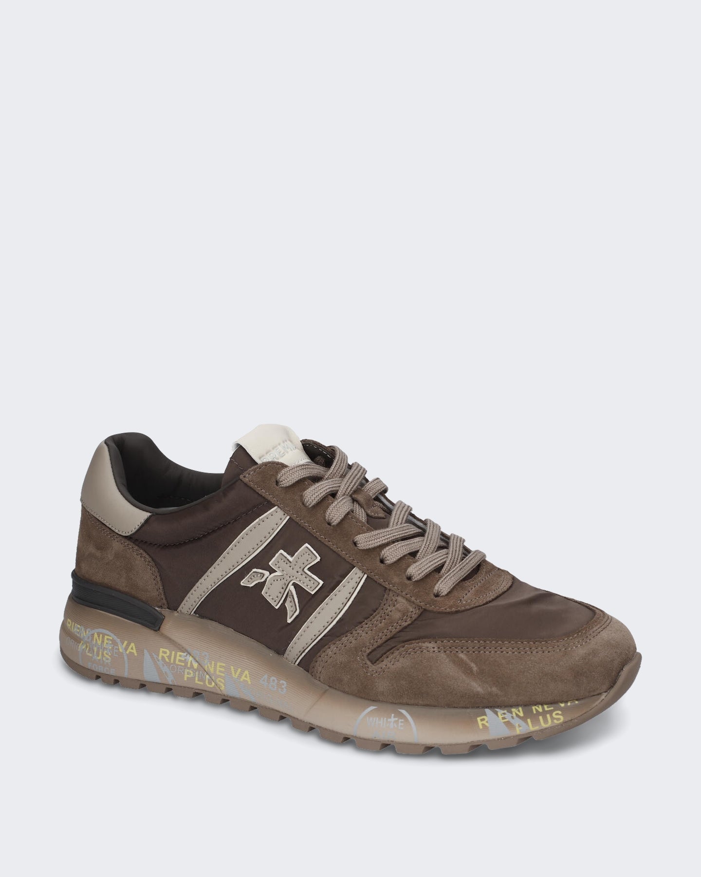 Premiata Heren Lander sneaker in Bruin - Eleganza.nl
