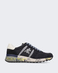 Men's Leren sneaker met vetersluiting Blue